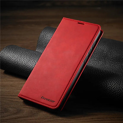 Sandsberg | iPhone Leder-Wallet-Hülle | Magnetische Kartenhalter-Funktion | Mehrere Farben