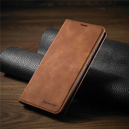 Sandsberg | iPhone Leder-Wallet-Hülle | Magnetische Kartenhalter-Funktion | Mehrere Farben