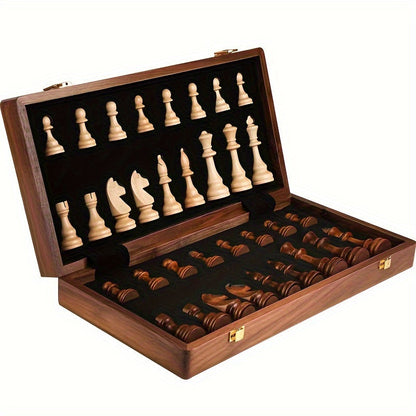 Schachspiel aus Holz – Klappbares Turnier-Schachbrett