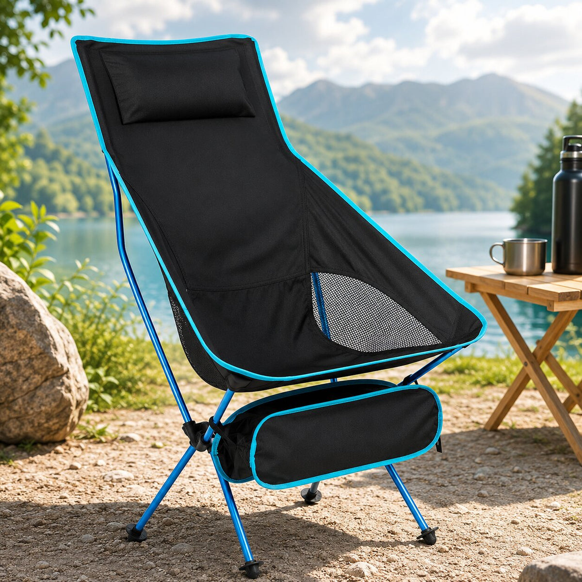 Gipfelthron Falt-Campingstuhl Blau